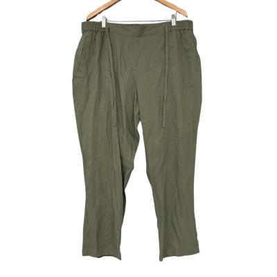 Sportscraft Womens  Rosa Linen Pants Size 20 Khaki | Brand New | RRP $149.99