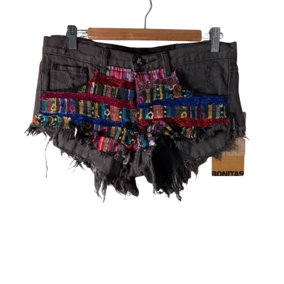 One Teaspoon Womens  Size 14 Shorts Black  / Multicoloured 