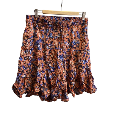 Susan Womens  Size 12 Skirt Blue / Floral / Orange 