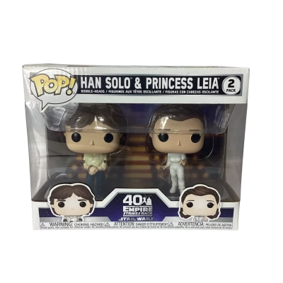 Funko Pop! Star Wars: The Empire Strikes Back 40th Anniversary Han Solo & Princess Leia 2-Pack
