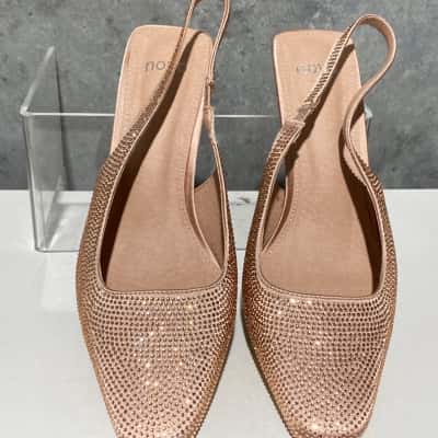 Novo Pink champagne heel women’s sequins size 8