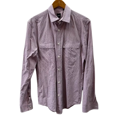 Boss Hugo Boss Mens Size M Red Checked Shirt