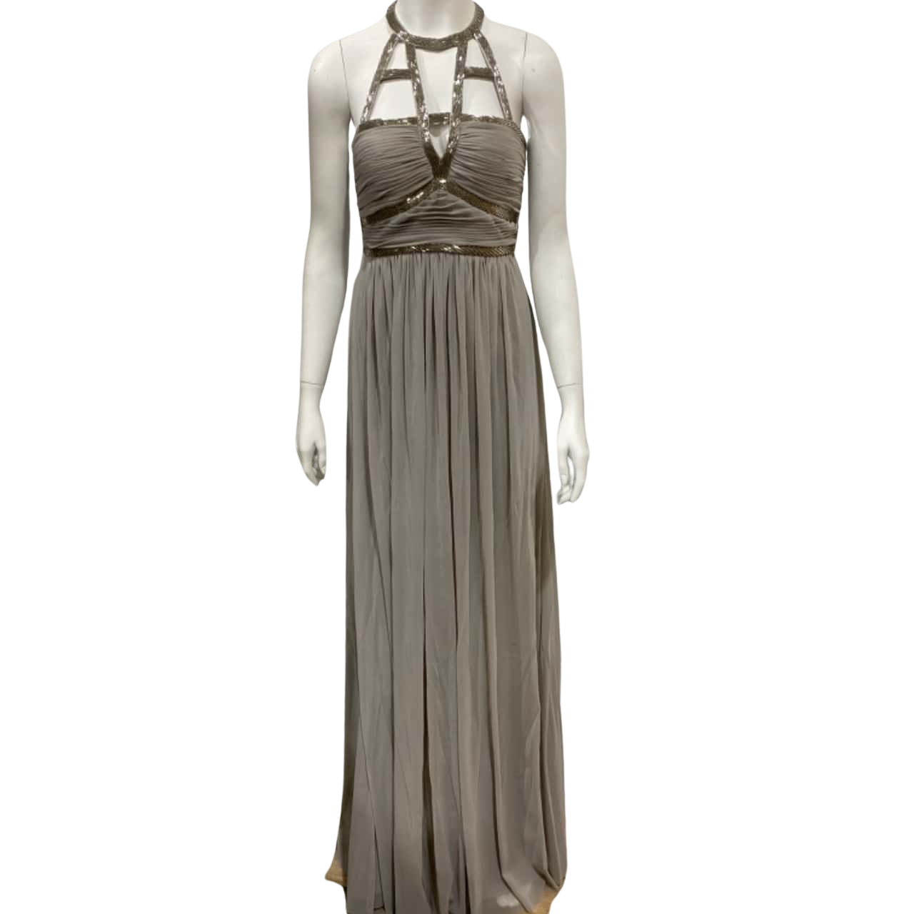 Womens Size 6 Formal Dress Grey / Silver