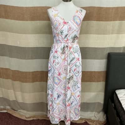 Just Jeans Womens  Size 8 Casual Dress Floral / White 