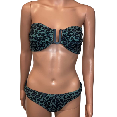 Zimmermann Womens Bikini set Size 2 /AU 12 Animal print / Blue / Teal 