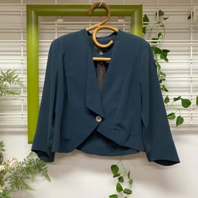 Jane Daniels Brand New with Tags Womens Cropped Indigo Jacket Green 