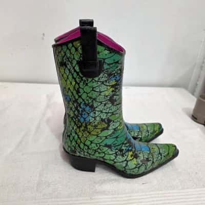  Womens  Size 38 Boots Animal print / Blue 