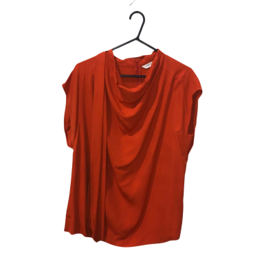 Veronica Maine Burnt Orange Sleeveless Top Size 16