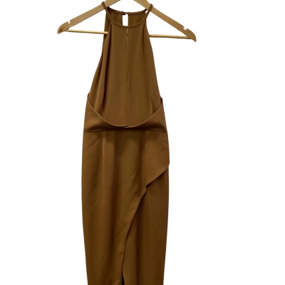 Finders Keepers Womens Size S Formal Halter Neck Brown Dress 
