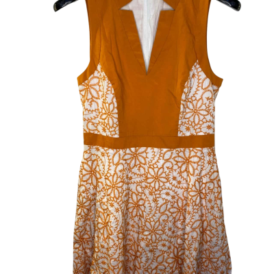  Womens Dress Size 12 Orange / White 