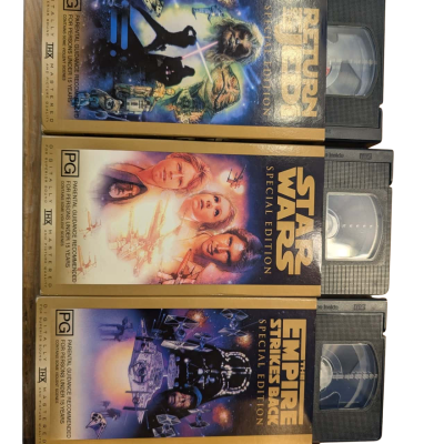 1997 Star Wars Trilogy Gold Special Edition VHS box set,
