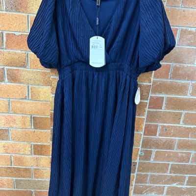 Pilgrim Womens  Size 14 Maxi Dress Navy Blue 