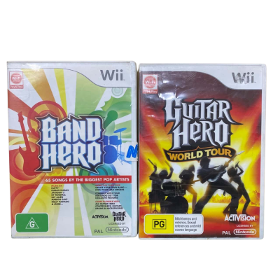 Nintendo Wii Guitar Hero World Tour & Band Hero Games
