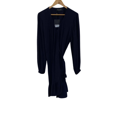 BNWT Decjuba Womens  Size 10 Wrap Dress Navy Blue 