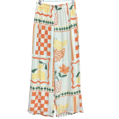 Sabo Skirt Womens  Size M Wide Leg Pants Cream / Orange 