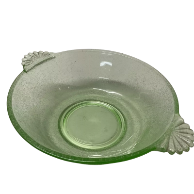 Vintage Green Depression Uranium Glass Bowl