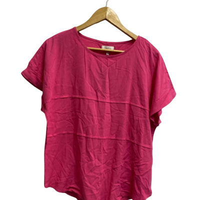 Capture Womens Size 8 Short Sleeve Oversized Top Pink  