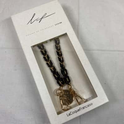 LaCoqueFrancaise Telephone Chain Brand New in Box Gold Black