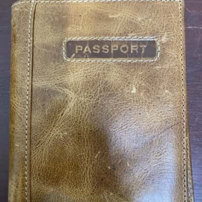 Fossil Brown Leather Passport Wallet/Case 