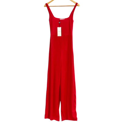 Club L Red Wide Leg Jumpsuit Size 8