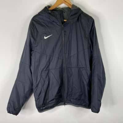 Nike Black Wind Jacket with Plush Soft Interior – Size M