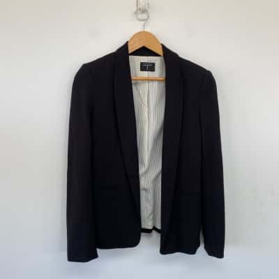 Tahari Black One Button Blazer Size S 