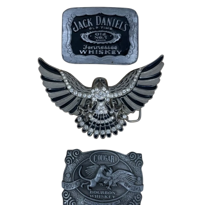 3 belt buckles