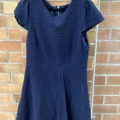 Forever New Womens  Size 16 Midi Dress Navy Blue 