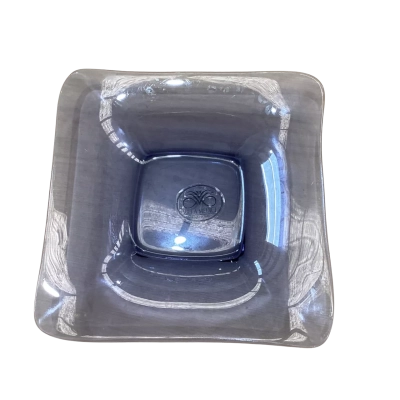 Villa Medici Clear Blue Glass Square Plate
