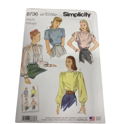 Vintage Sewing Pattern simplicity 8736