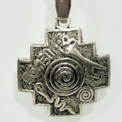 925 Silver Pendant W/snake detail on 18KGP Necklace 