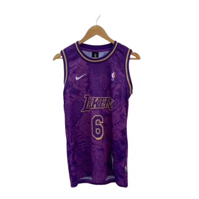 NBA Youth Kids  Size 14 Basketball Jersey Purple Lakers #6 James