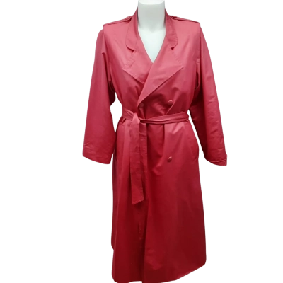 Vintage Ralex Sydney size 7 muted red Showerproof trench coat