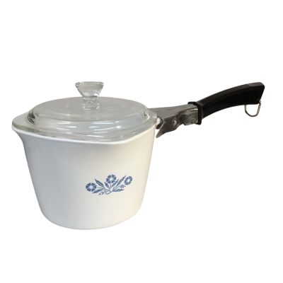 Vintage Corn Flower Blue Pyrex Saucepan 