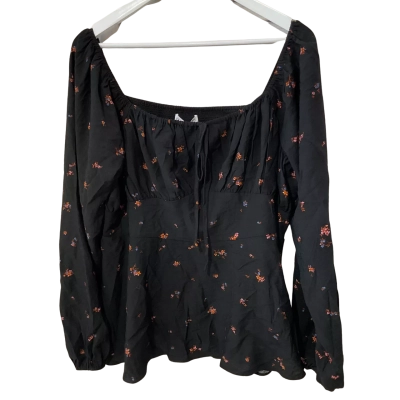 City Chic Womens  Size 18 Blouse Black  / Floral 