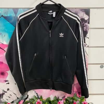 Womens Black/White Adidas Zip up Jacket Size 10