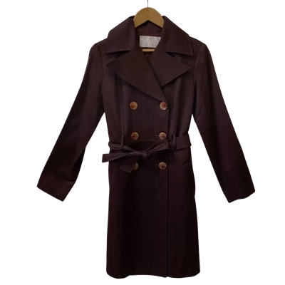 Pierucci Womens  Size 12 Trenchcoat Brown / Purple 