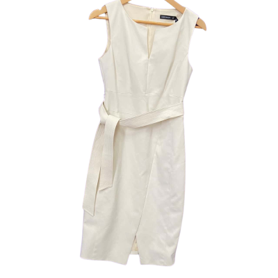 Karen Millen Womens  Size 10 Sleeveless Cream Dress