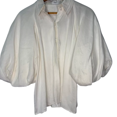 AJE Size 12 White puff sleeves Blouse 