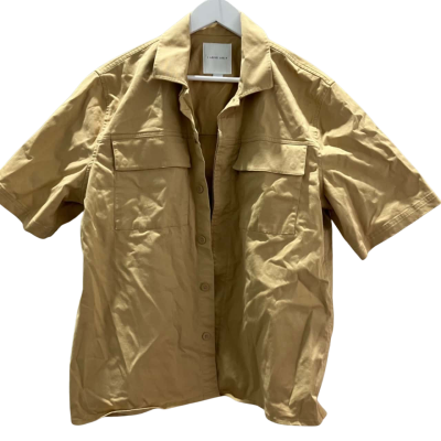 I Love Ugly Mens M Beige Overshirt Jacket