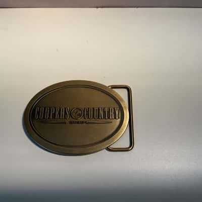 Brass Tone Oval Belt Buckle