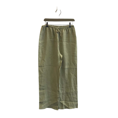 Brand New Billy J Womens Size M Wide Leg Linen Pants Green 
