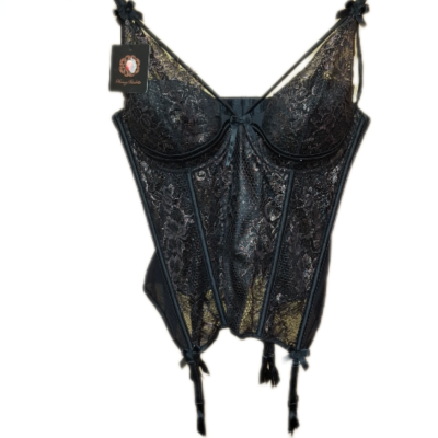 Honey Birdette Womens  Size 14 Bodysuit Black  