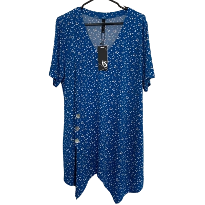 Taking Shape Womens  Size 18 Shirt Dress Blue / White 