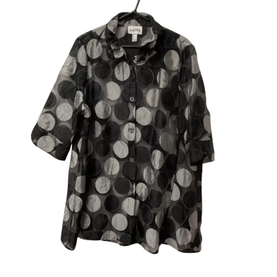 Joseph Ribkoff  Mens  Size 16  Black / Grey / White  Short Sleeve Shirt