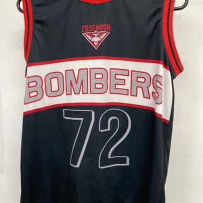 Essendon AFL Kids  Size 16 Sport Top Black  / Red 