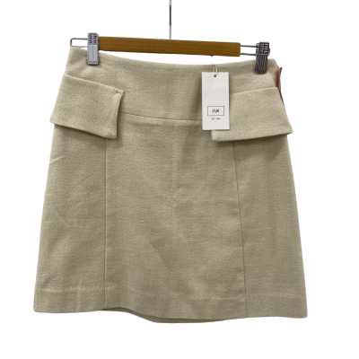 Cue Womens  Size 6 Mini Skirt Cream 