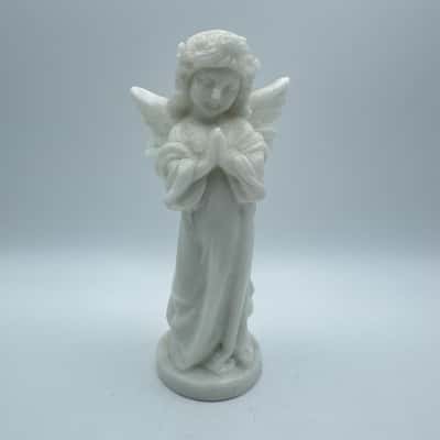 Hand Carved White Jade Stone Angel 
