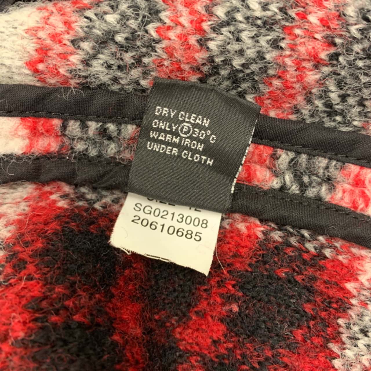 Sportsgirl Wool Blend Womens Size 12 Plaid Tartan Blanket Style Winter
