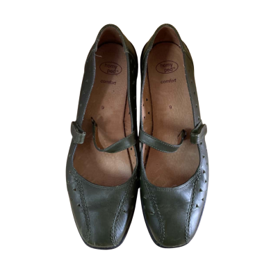 Homyped Womens  Size 9 Flats Black  / Green 